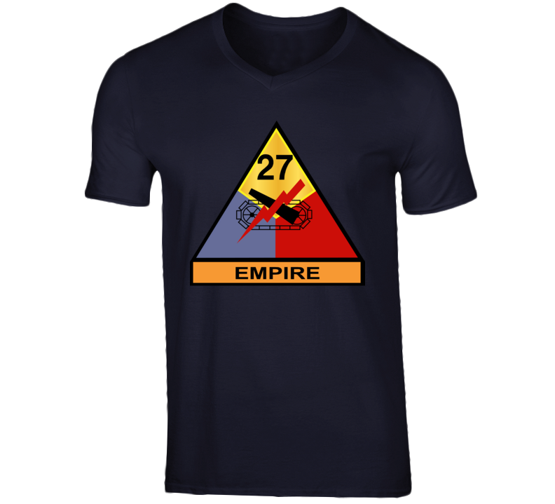 Army - 27th Armored Division - Empire Wo Txt V-neck