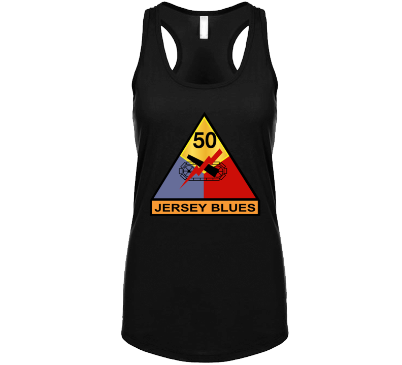 Army - 50th Armored Division - Jersey Blues Wo Txt Ladies Tanktop