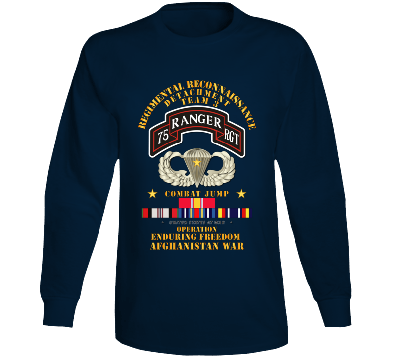 Sof - Combat Jump - Tm3 - Rrd - 75th Rgr Rgt - Oef - Afghanistan W Svc Long Sleeve