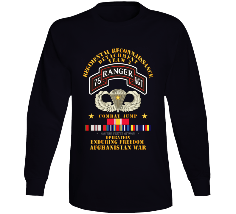 Sof - Combat Jump - Tm3 - Rrd - 75th Rgr Rgt - Oef - Afghanistan W Svc Long Sleeve