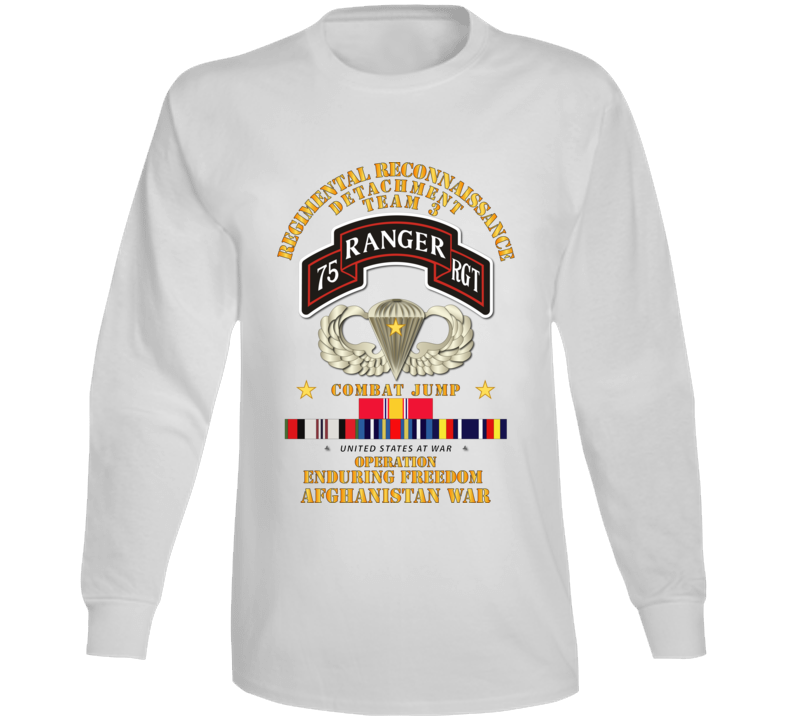 Sof - Combat Jump - Tm3 - Rrd - 75th Rgr Rgt - Oef - Afghanistan W Svc Long Sleeve