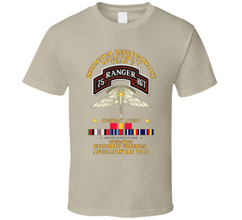 Sof - Combat Jump Halo - Tm3 - Rrd - 75th Rgr Rgt - Oef - Afghanistan W Svc T Shirt