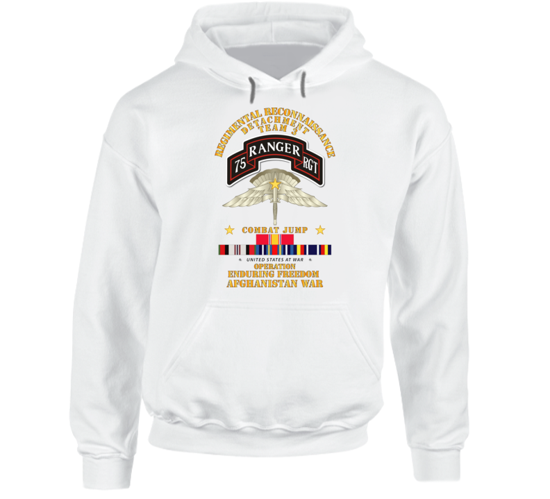 Sof - Combat Jump Halo - Tm3 - Rrd - 75th Rgr Rgt - Oef - Afghanistan W Svc Hoodie