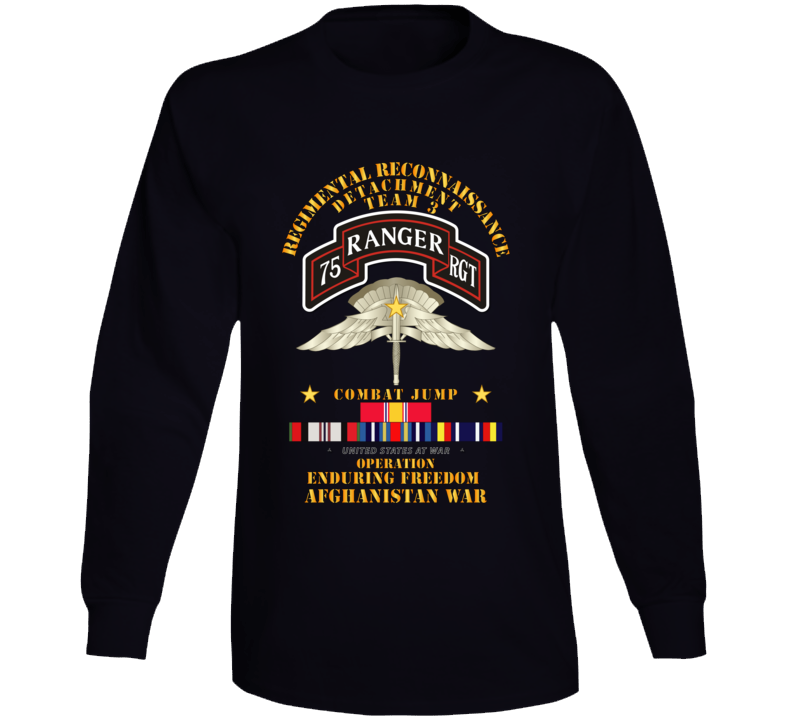 Sof - Combat Jump Halo - Tm3 - Rrd - 75th Rgr Rgt - Oef - Afghanistan W Svc Long Sleeve
