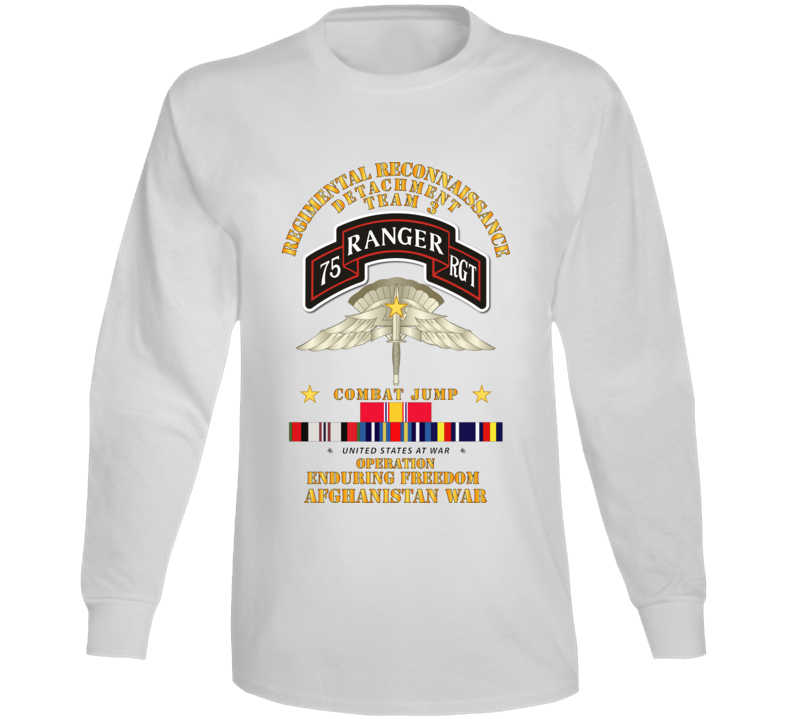 Sof - Combat Jump Halo - Tm3 - Rrd - 75th Rgr Rgt - Oef - Afghanistan W Svc Long Sleeve