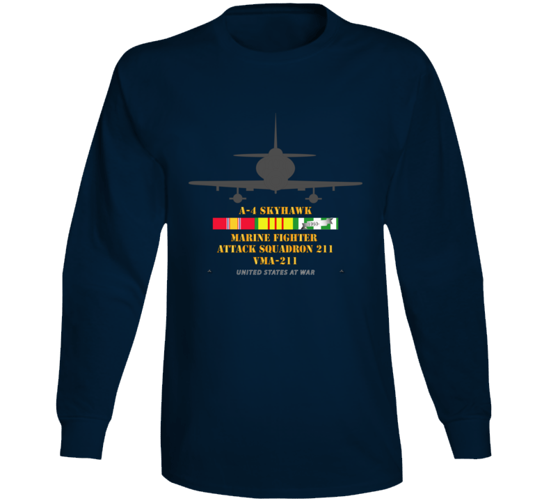 Usmc - A-4 Skyhawk - Vma 211 W Vn Svc Long Sleeve