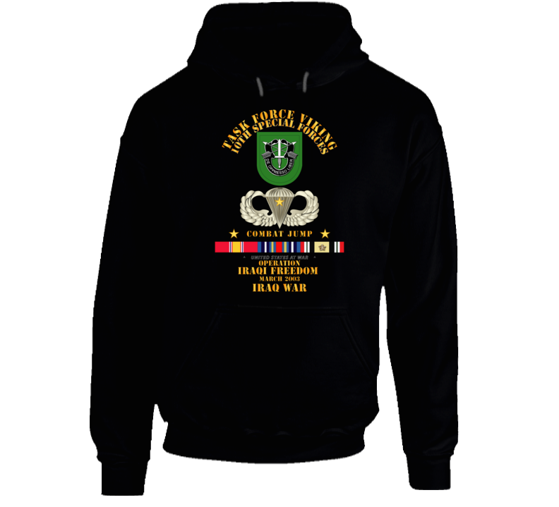 Sof - Combat Jump - Tf Viking - 10th Sfg - Oef - Iraq W Svc Hoodie