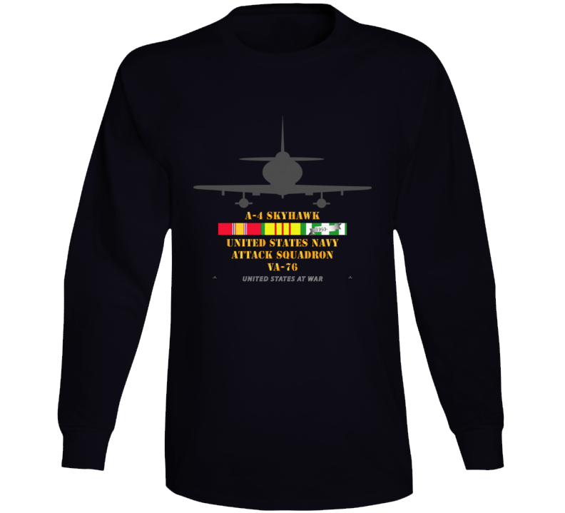 Navy  A-4 Skyhawk - Va76 W Vn Svc Long Sleeve