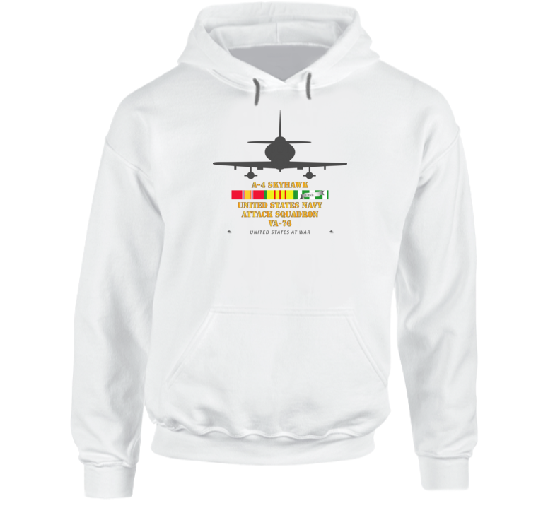 Navy  A-4 Skyhawk - Va76 W Vn Svc Hoodie