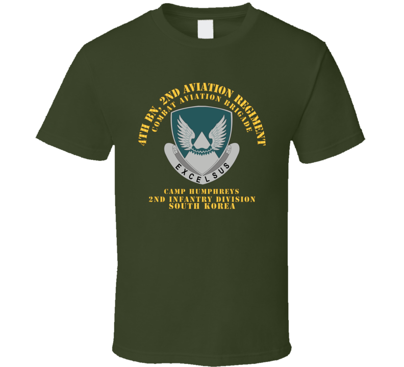 Army - 4th Bn 2nd AVN Regiment  - CAB - 2ID - Camp Humphreys - ROK T Shirt