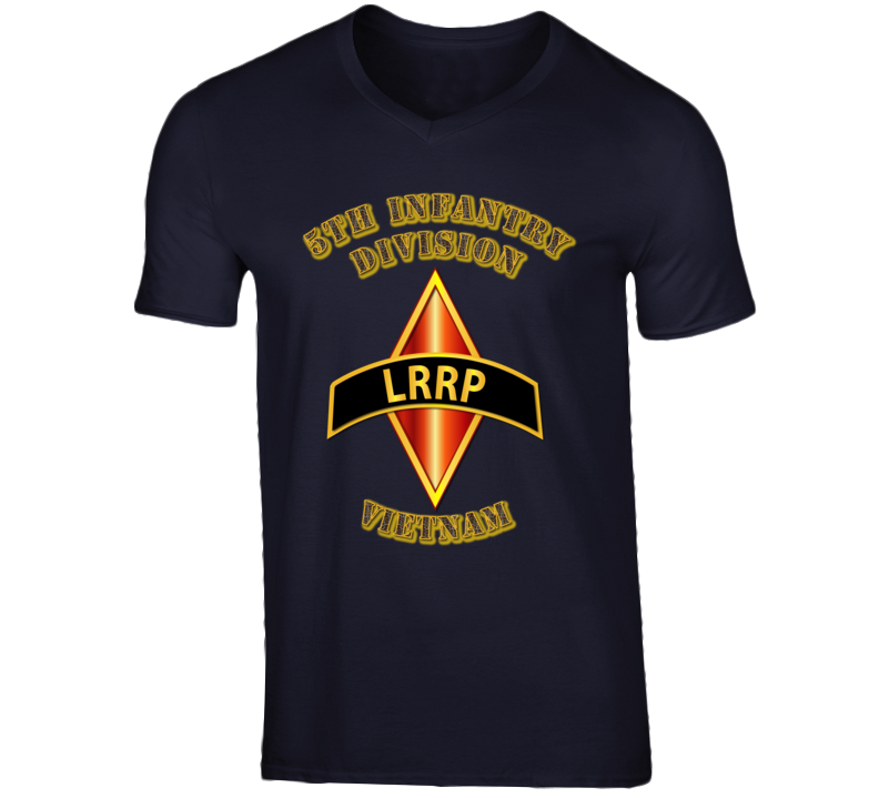 Emblem - 5th Infantry Division - Lrrp - Vietnam V-neck