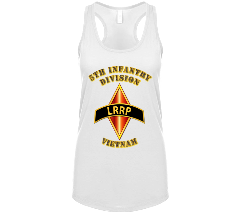 Emblem - 5th Infantry Division - Lrrp - Vietnam Ladies Tanktop