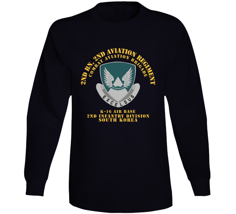 Army - 2nd Bn 2nd Avn Regiment  - Cab - 2id - K16 Airbase - Rok Long Sleeve