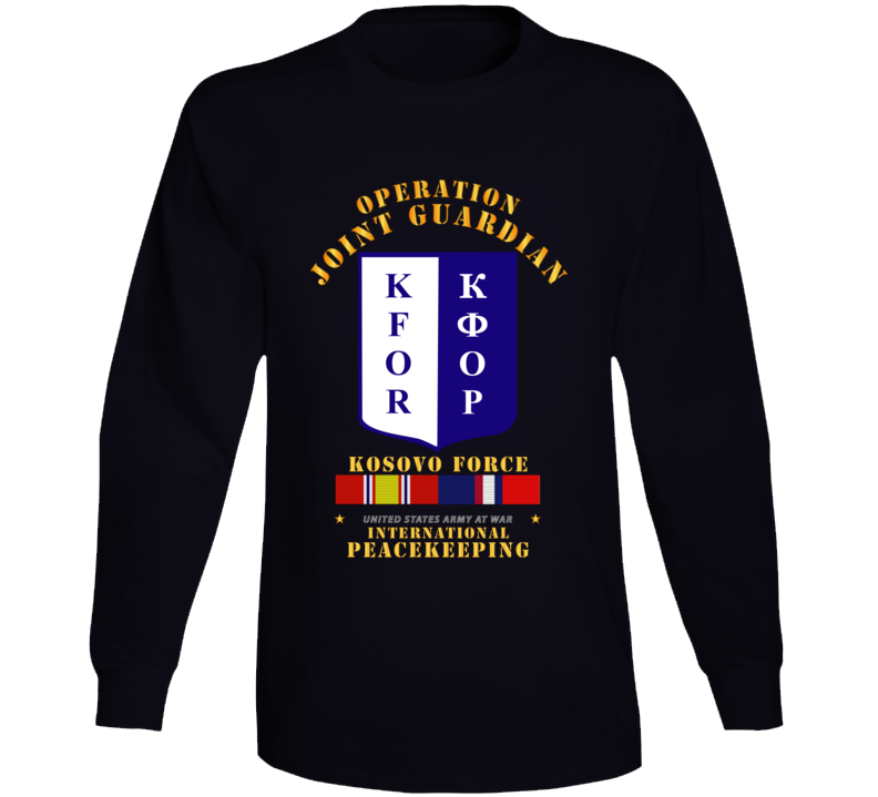Army - Us Army Peace Keeping - Operation Joint Guardian  W Kosovo Svc Long Sleeve
