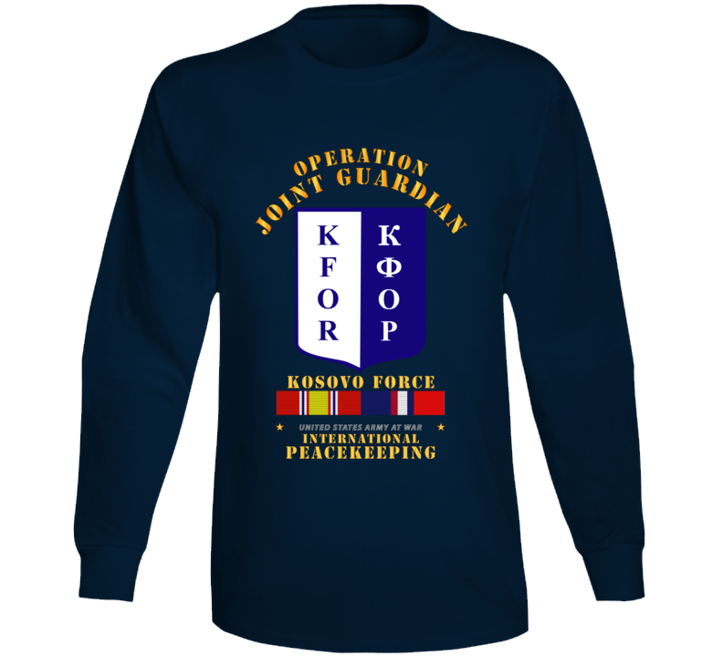 Army - Us Army Peace Keeping - Operation Joint Guardian  W Kosovo Svc Long Sleeve