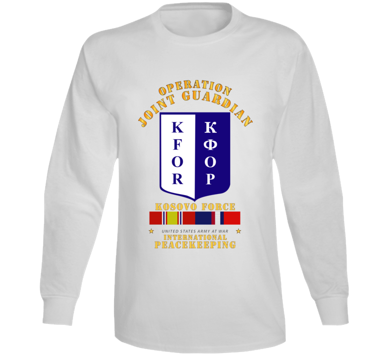 Army - Us Army Peace Keeping - Operation Joint Guardian  W Kosovo Svc Long Sleeve