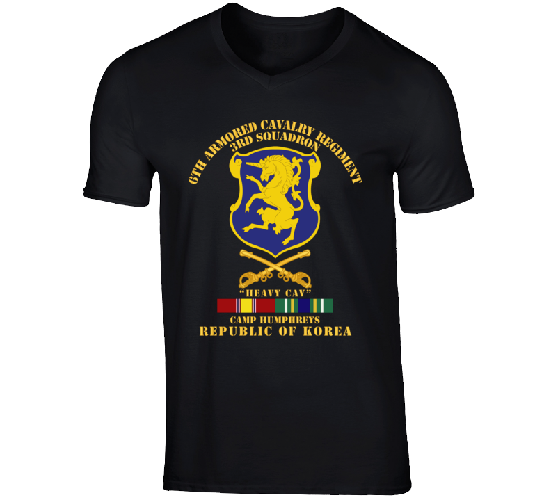 Army - 3rd Sqdrn 6th Acr W Cav Br Camp Humphreys W Kr Svc V-neck