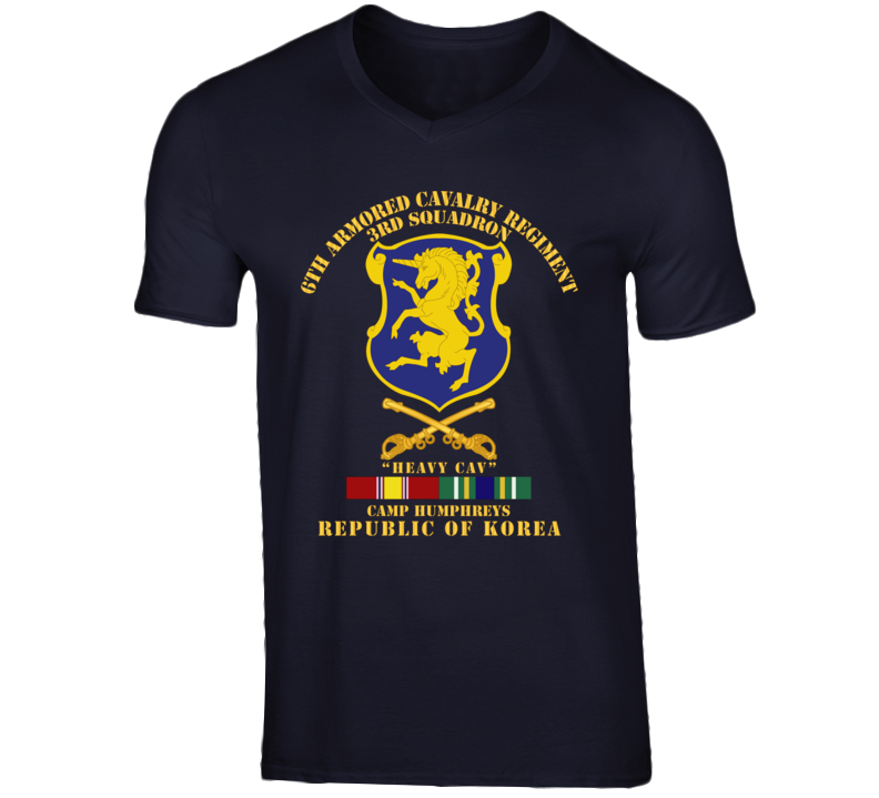 Army - 3rd Sqdrn 6th Acr W Cav Br Camp Humphreys W Kr Svc V-neck