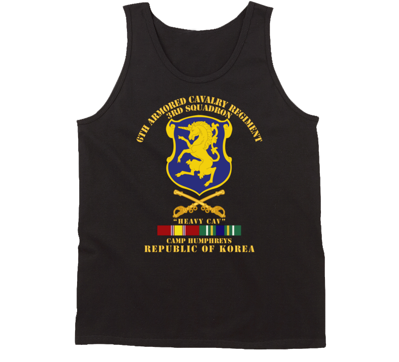 Army - 3rd Sqdrn 6th Acr W Cav Br Camp Humphreys W Kr Svc Tanktop