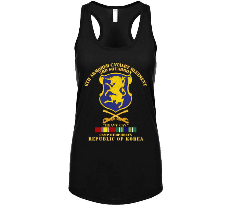 Army - 3rd Sqdrn 6th Acr W Cav Br Camp Humphreys W Kr Svc Ladies Tanktop