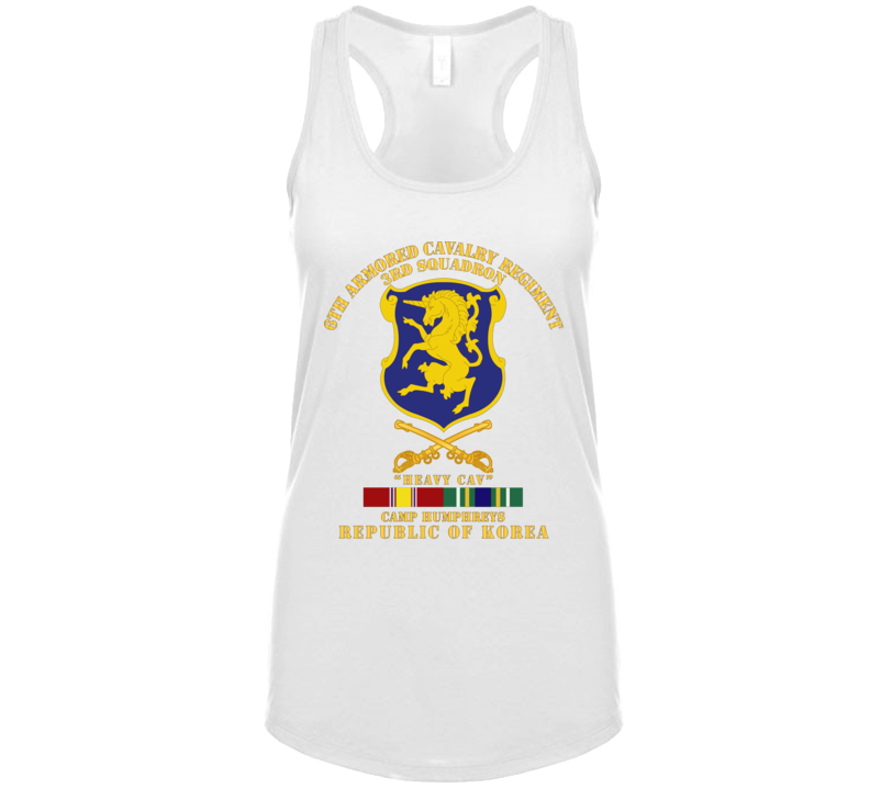 Army - 3rd Sqdrn 6th Acr W Cav Br Camp Humphreys W Kr Svc Ladies Tanktop