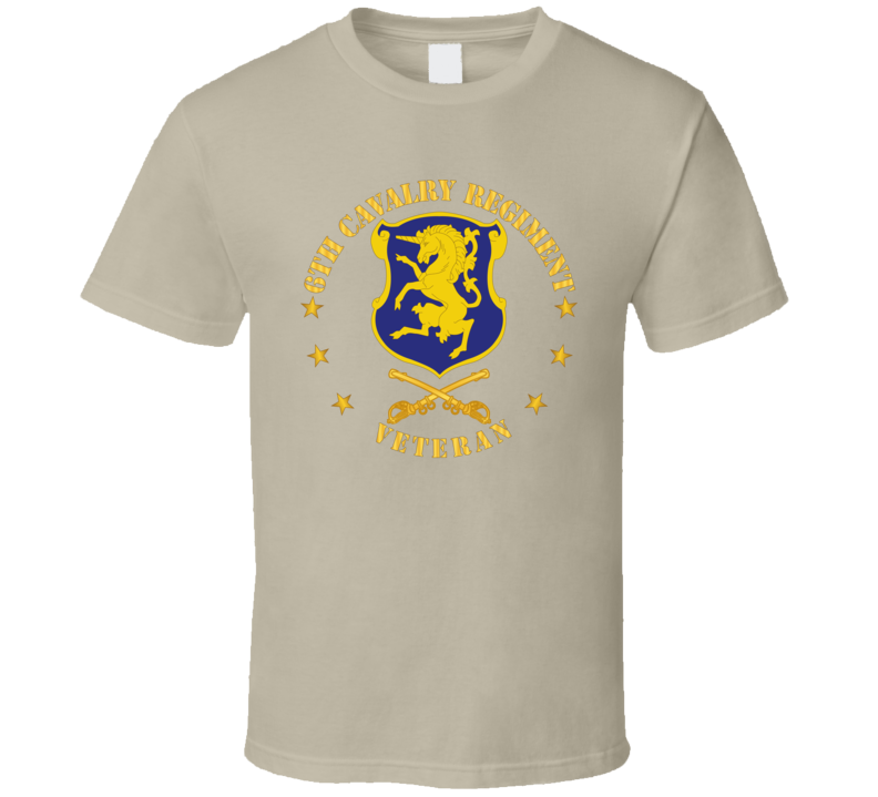 Army - 6th Cavalry Regiment Veteran W Cav Branch T Shirt
