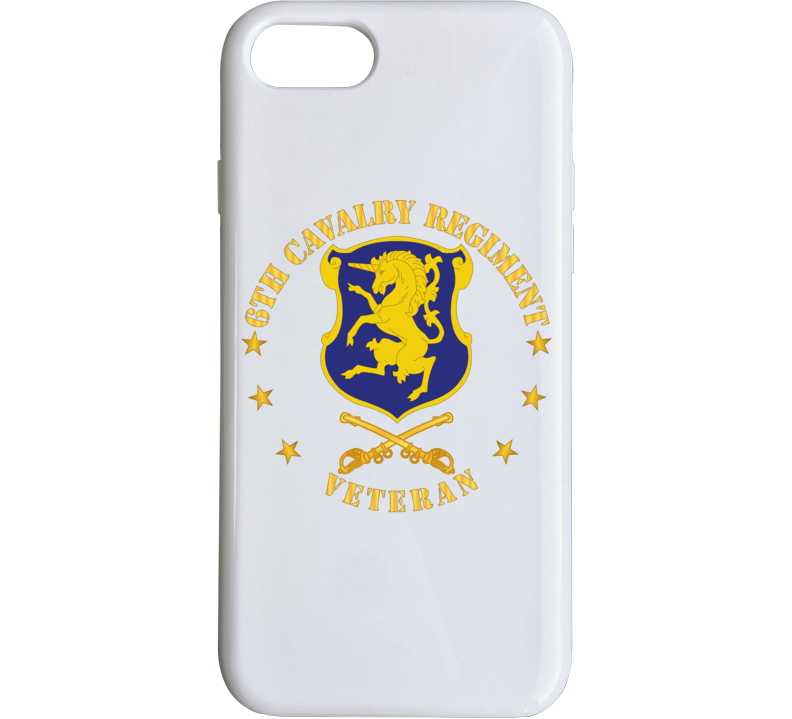 Army - 6th Cavalry Regiment Veteran W Cav Branch Phone Case