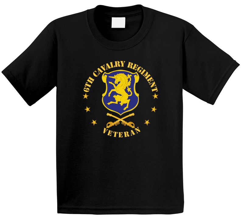 Army - 6th Cavalry Regiment Veteran W Cav Branch Kids
