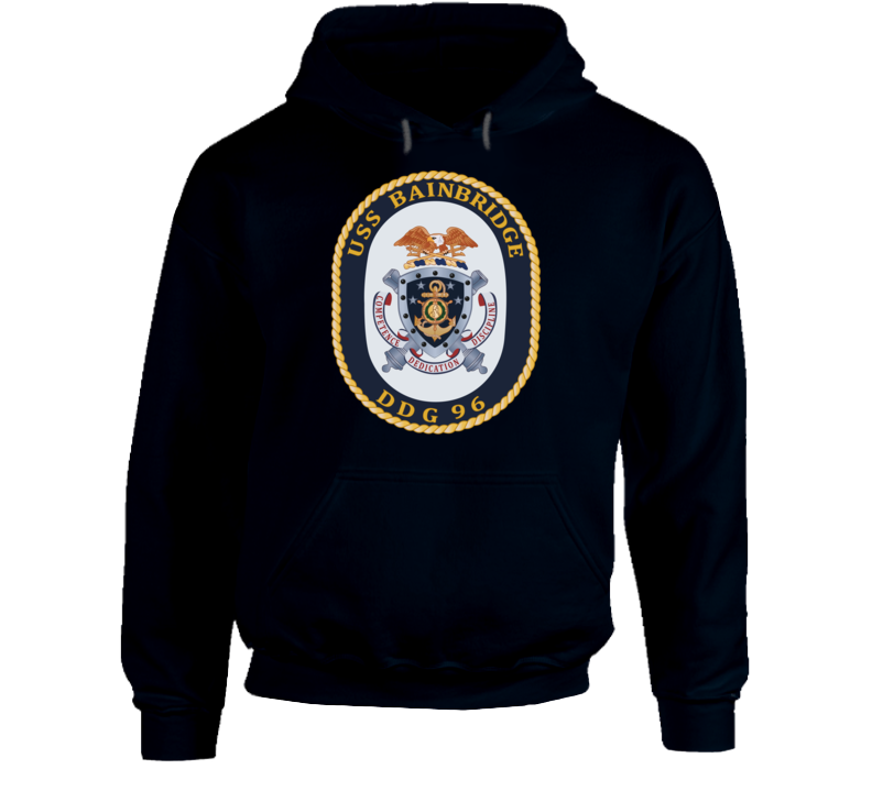 Navy - Uss Bainbridge (ddg-96) Wo Txt Hoodie