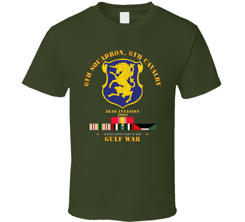 Army - 6th Sqdrn - 6th Cav Gulf War W Svc T Shirt