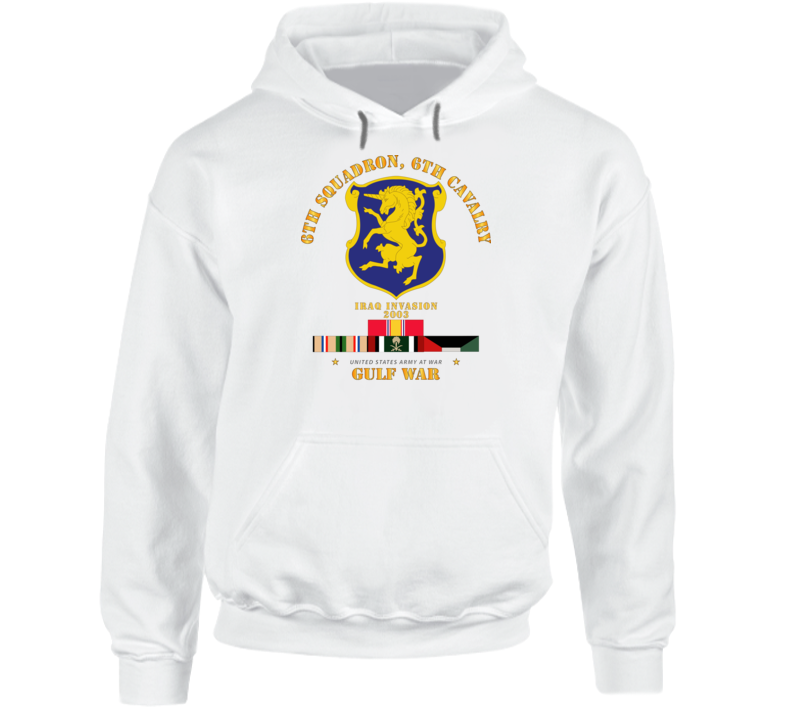 Army - 6th Sqdrn - 6th Cav Gulf War W Svc Hoodie