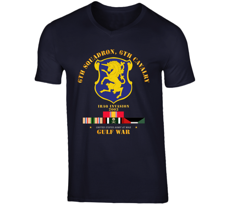 Army - 6th Sqdrn - 6th Cav Gulf War W Svc T Shirt