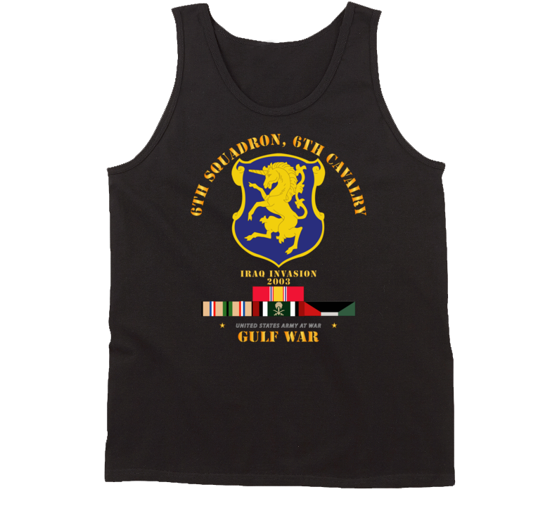 Army - 6th Sqdrn - 6th Cav Gulf War W Svc Tanktop