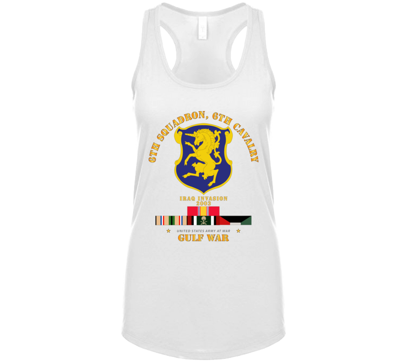 Army - 6th Sqdrn - 6th Cav Gulf War W Svc Ladies Tanktop