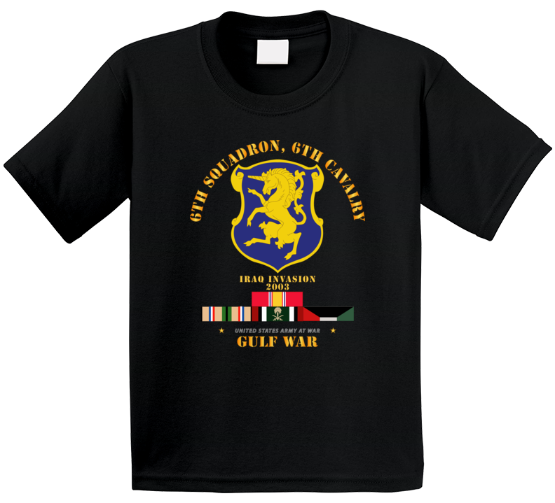 Army - 6th Sqdrn - 6th Cav Gulf War W Svc T Shirt