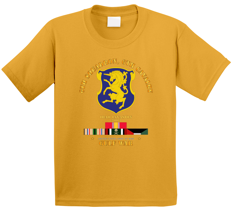 Army - 6th Sqdrn - 6th Cav Gulf War W Svc T Shirt