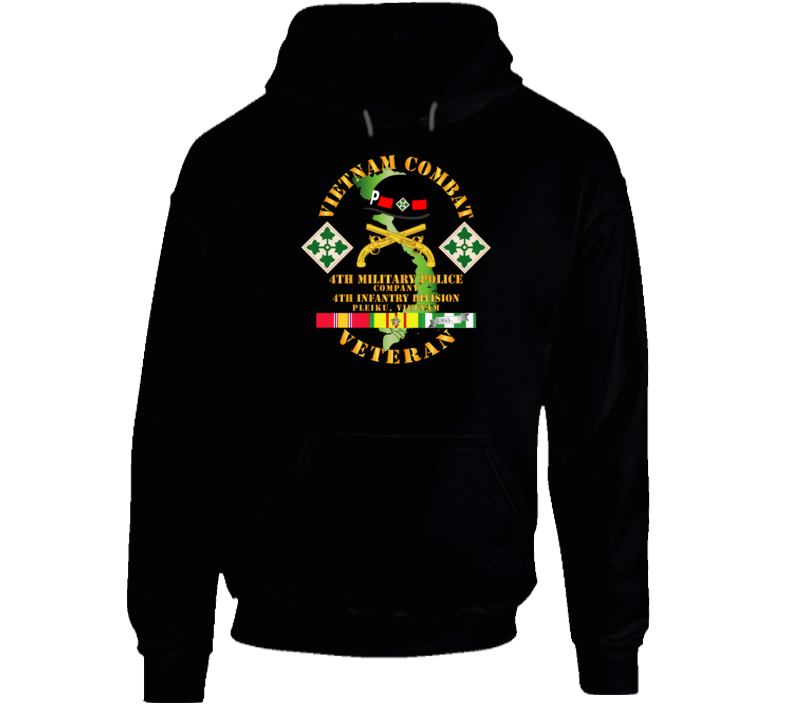 Army - Vietnam Combat Veteran W 4th Military Police Co W 4th Infantry Division Hoodie
