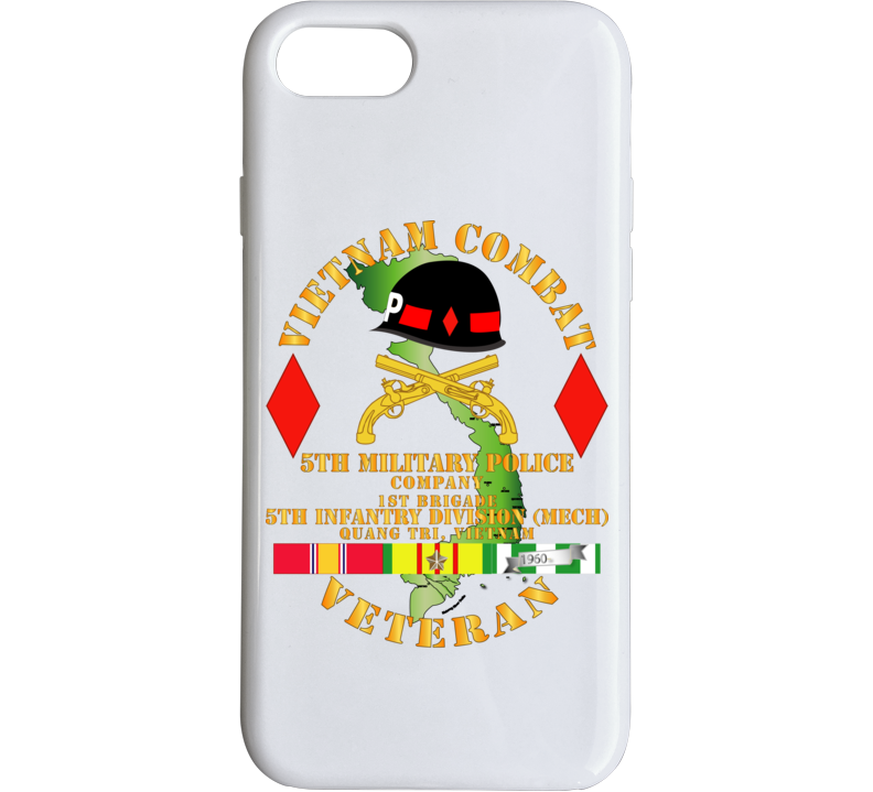Army - Vietnam Combat Veteran W 5th Military Police Co W 5th Id Phone Case