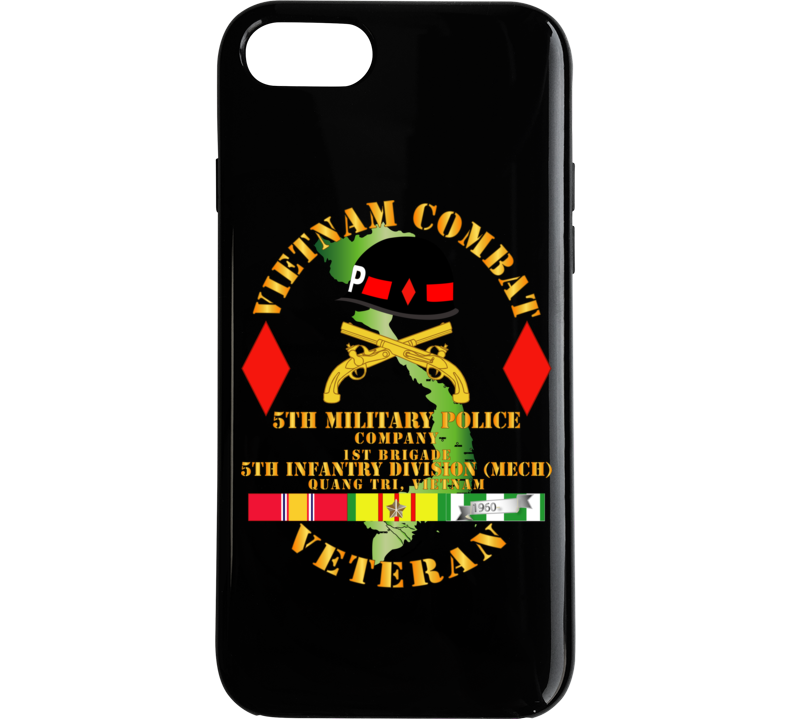 Army - Vietnam Combat Veteran W 5th Military Police Co W 5th Id Phone Case