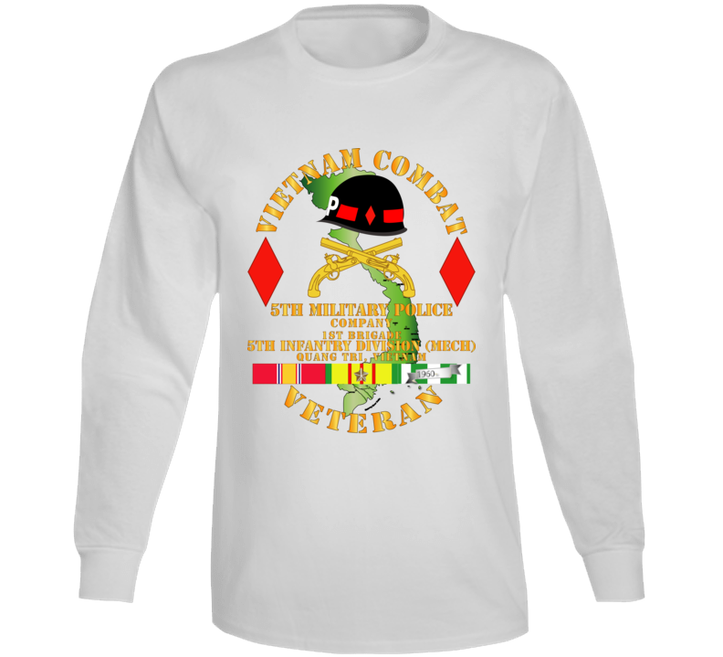 Army - Vietnam Combat Veteran W 5th Military Police Co W 5th Id Long Sleeve