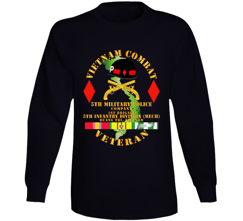Army - Vietnam Combat Veteran W 5th Military Police Co W 5th Id Long Sleeve
