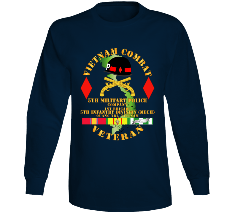 Army - Vietnam Combat Veteran W 5th Military Police Co W 5th Id Long Sleeve