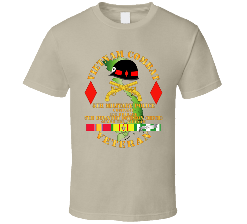 Army - Vietnam Combat Veteran W 5th Military Police Co W 5th Id T Shirt