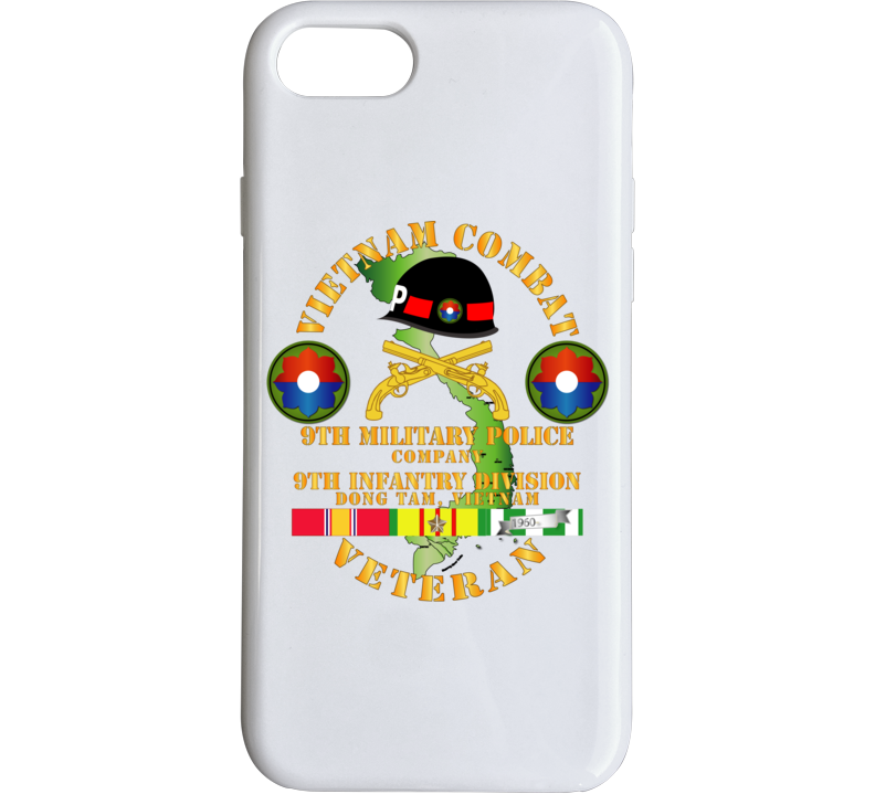 Army - Vietnam Combat Veteran W 9th Military Police Co W 9th Id Phone Case