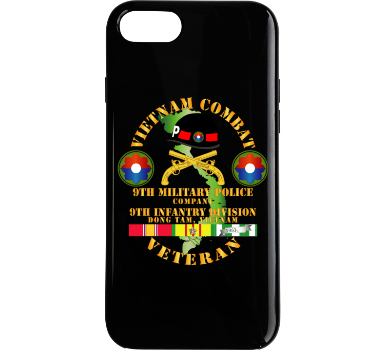 Army - Vietnam Combat Veteran W 9th Military Police Co W 9th Id Phone Case