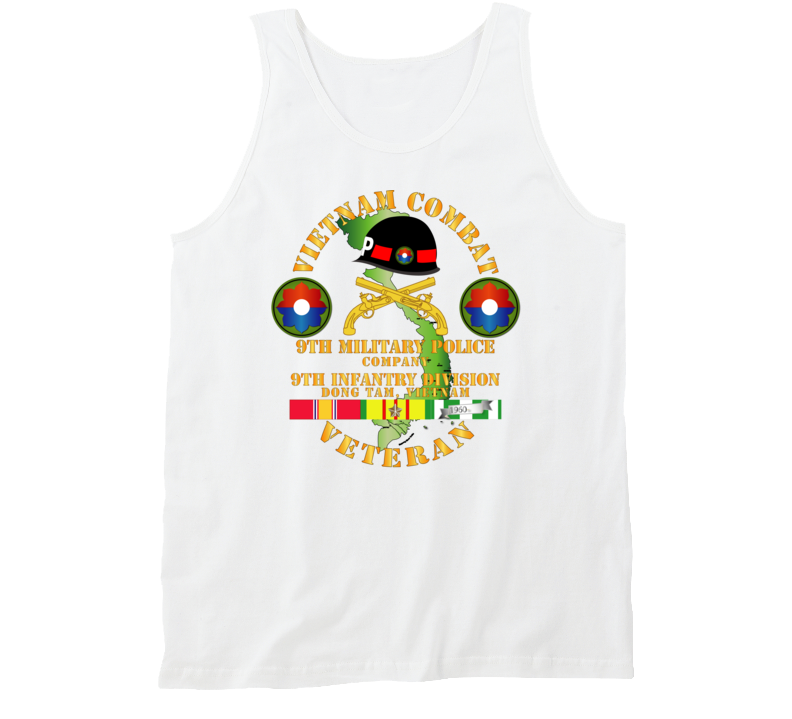Army - Vietnam Combat Veteran W 9th Military Police Co W 9th Id Tanktop
