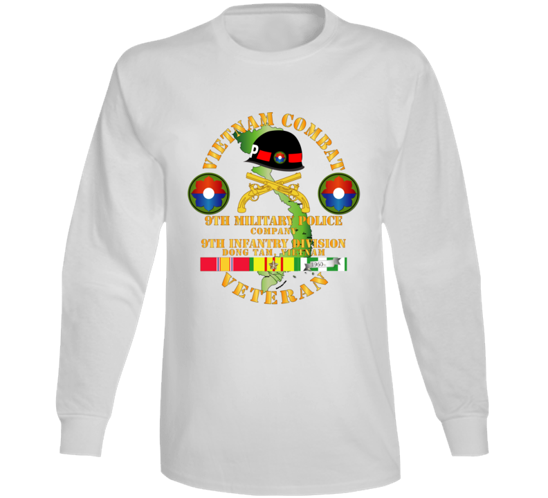 Army - Vietnam Combat Veteran W 9th Military Police Co W 9th Id Long Sleeve