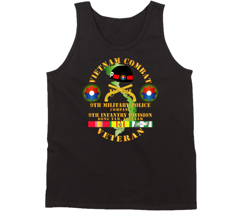 Army - Vietnam Combat Veteran W 9th Military Police Co W 9th Id Tanktop
