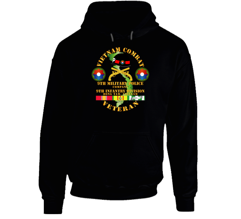 Army - Vietnam Combat Veteran W 9th Military Police Co W 9th Id Hoodie