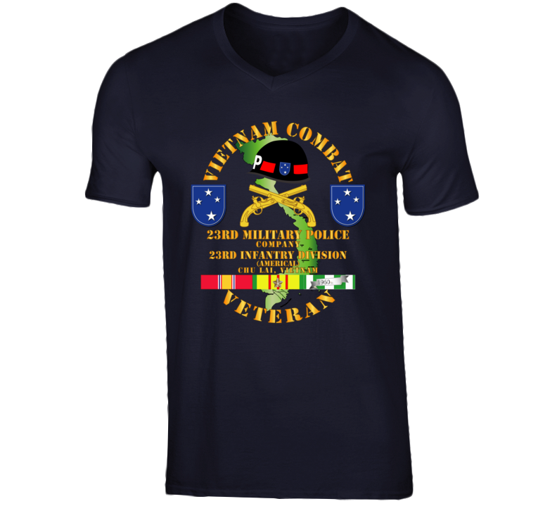 Army - Vietnam Combat Veteran W 23rd Military Police Co W 23rd Id V-neck